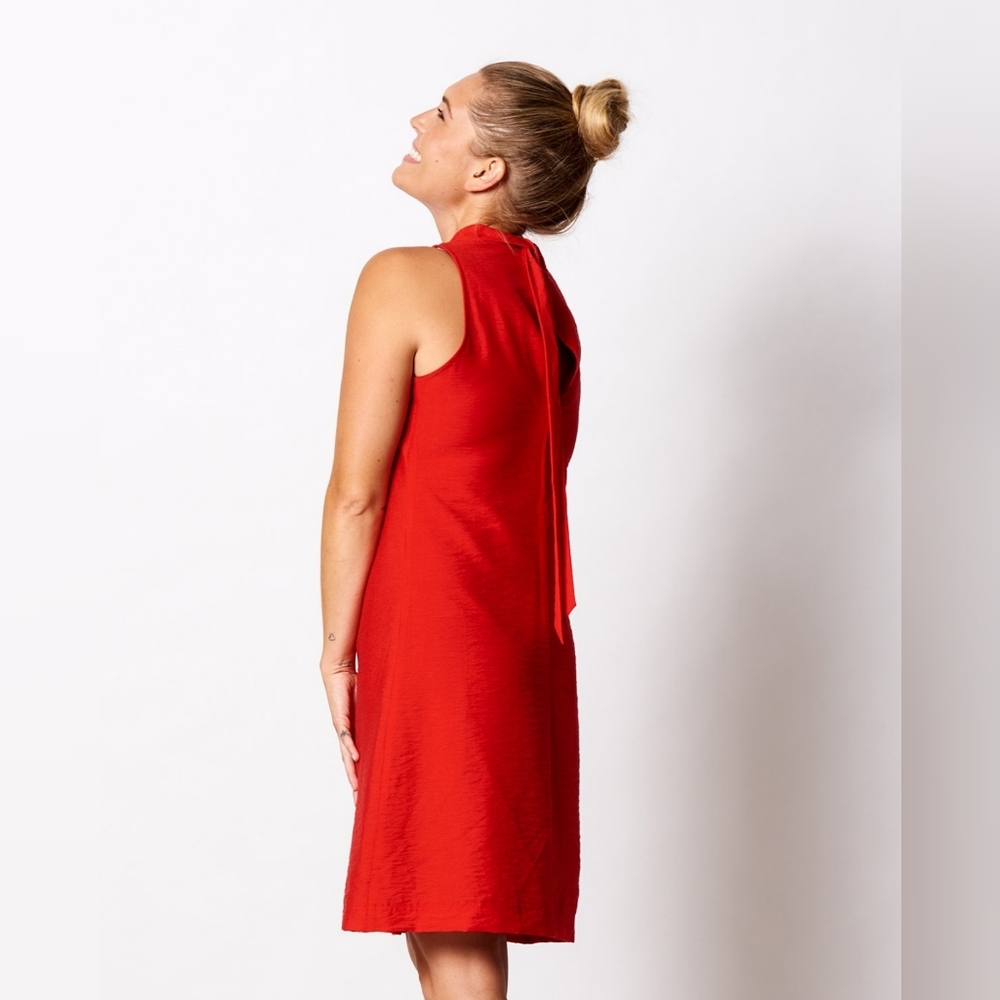 Brass Clothing the social dress high neck red cocktail dress size 2
